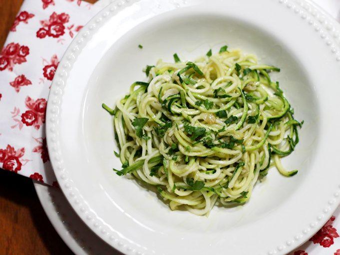 Aglio e Olio a/k/a Zucchini Noodles with Anchovies, Garlic, and Olive Oil (AIP, Paleo, GAPS, SCD)