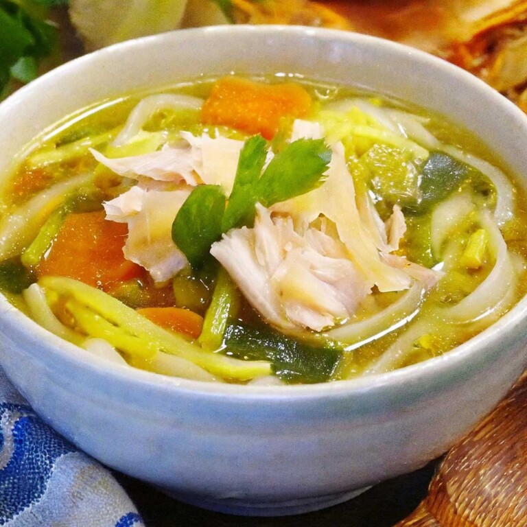 Easy AIP Chicken Noodle Soup with Healing Broth