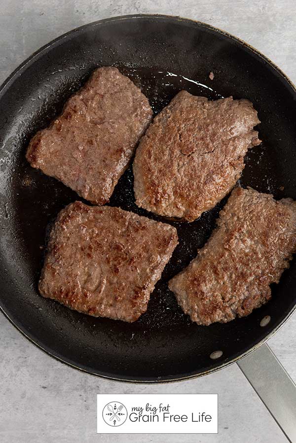 cooked cubed steak