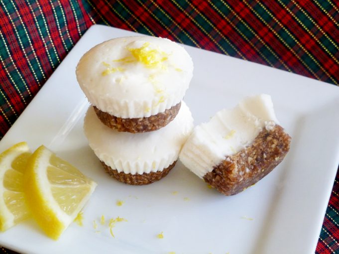 Mini Lemon “Cheesecake” with Gingered Date Crust (AIP, Paleo, GAPS, SCD, nut free, dairy free, refined sugar free)