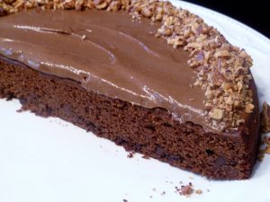 Grain Free Chocolate Torte with Dairy Free Chocolate Mousse and Salted Pecans (Paleo)