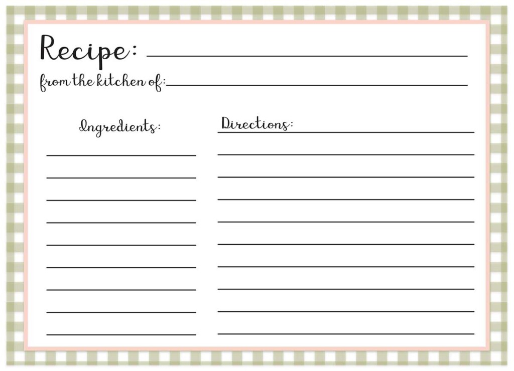 Free Recipe Card Templates to Print (PDF Downloads)