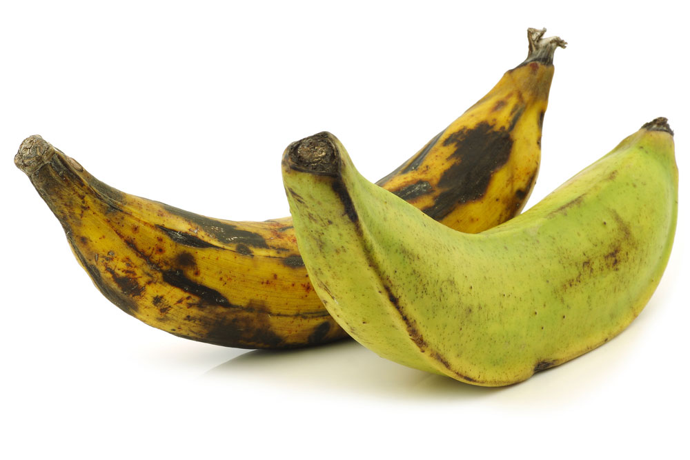 ripe and unripe plantains