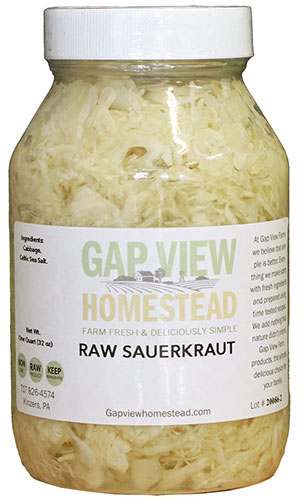 Gap View Homestead Raw Sauerkraut