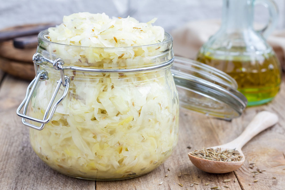 sauerkraut in jar