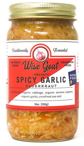 Wise Goat Organics Raw Organic Fermented Probiotic Sauerkraut