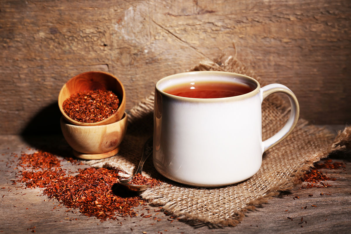 Cup of tasty rooibos tea