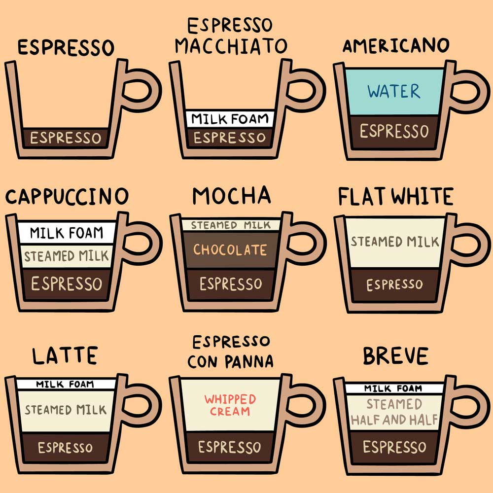 Popular Coffee Drinks