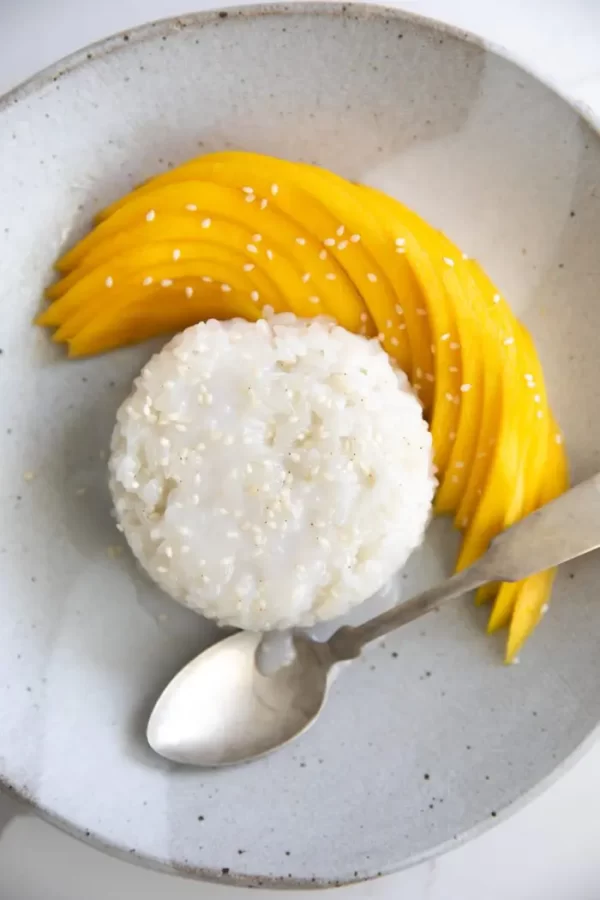 Thai mango sticky rice dairy free