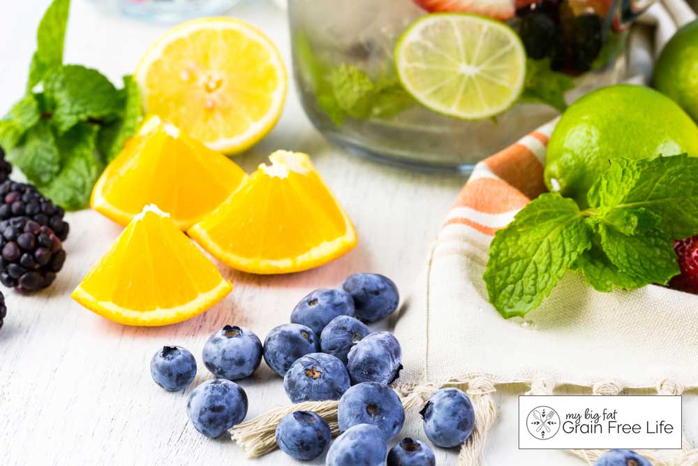 infused water with berries