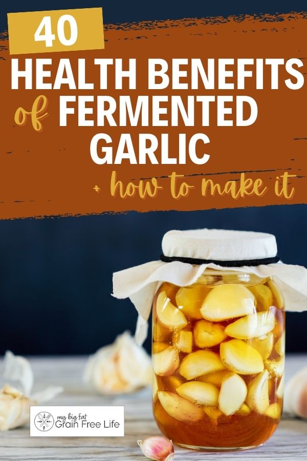 fermented garlic in a jar