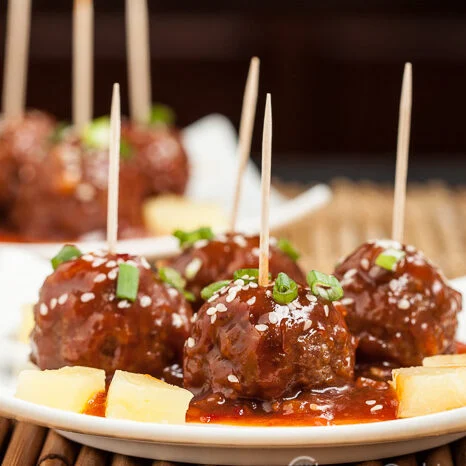 sweet and sour meatballs appetizer