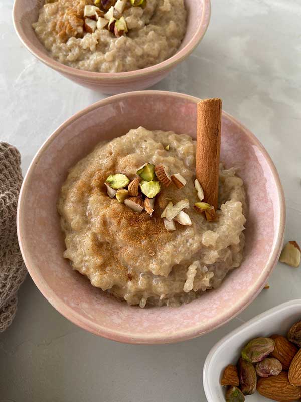 Almond Milk Rice Pudding