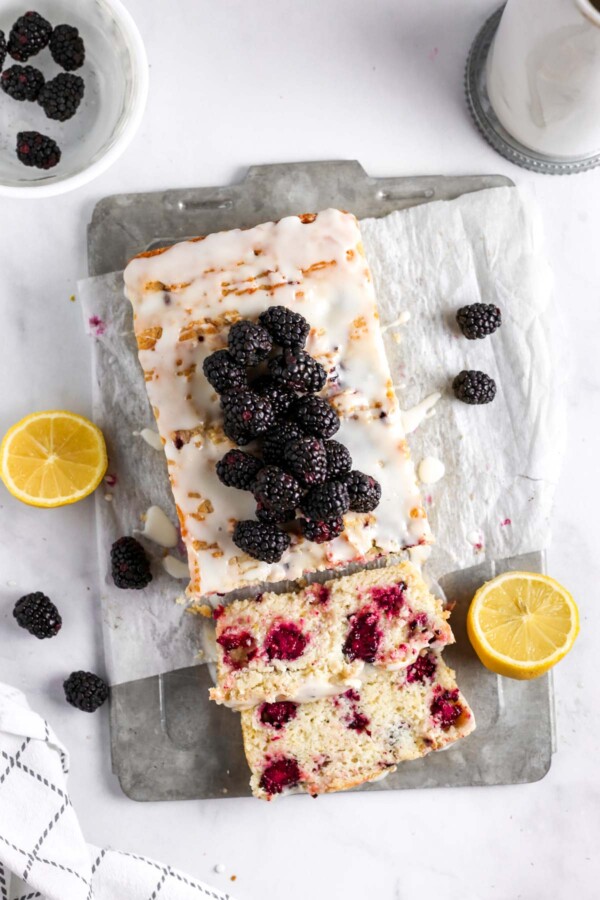 gluten-free blackberry lemon bread vegan
