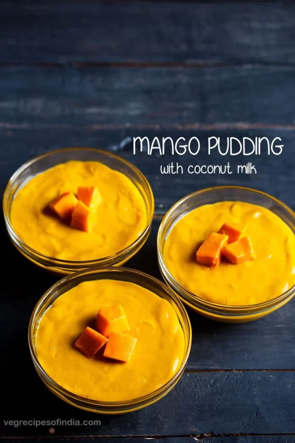 Thai mango pudding