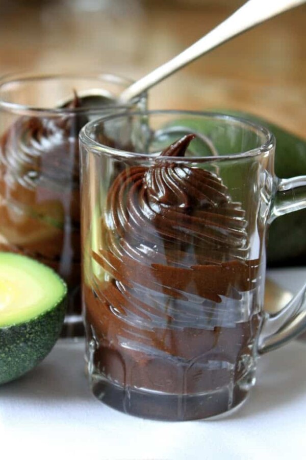 vegan mocha avocado mousse