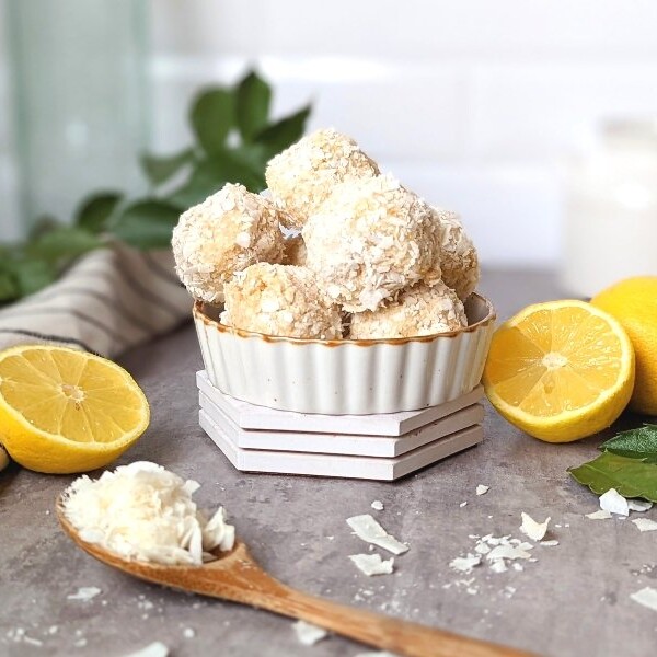 coconut bites with lemon gluten-free vegan
