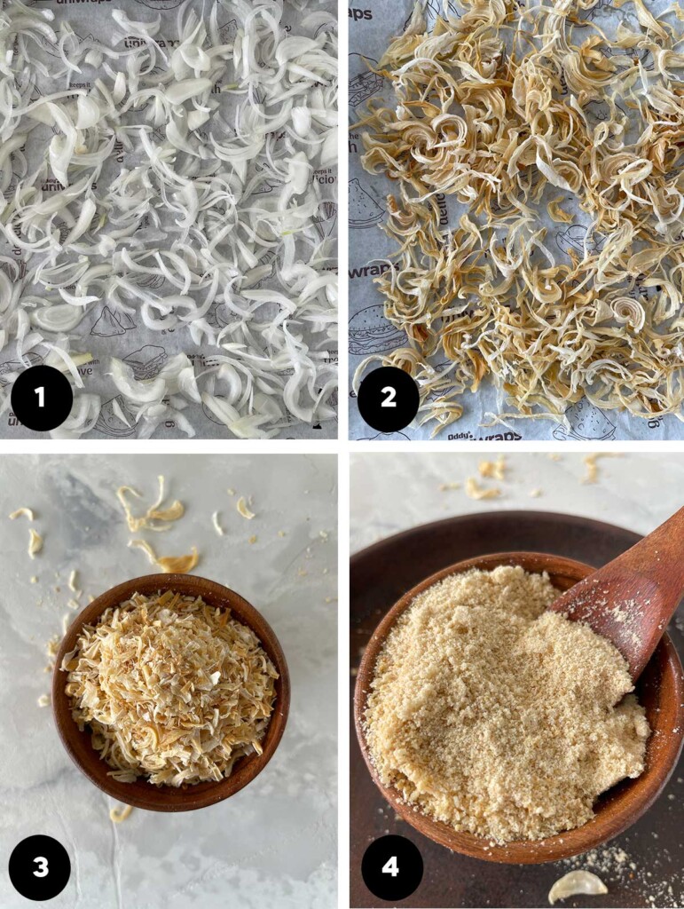 steps for making homeamde onion powder