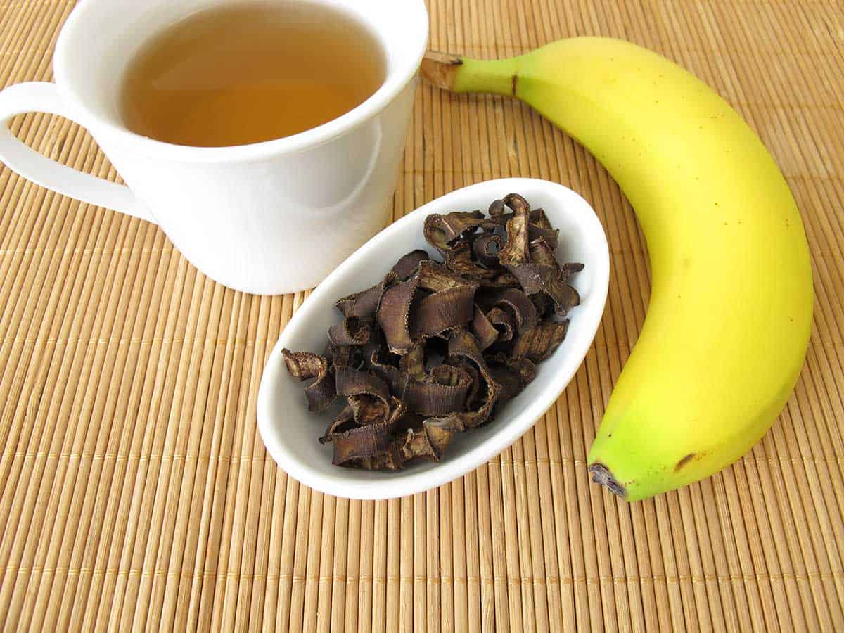 Banana Tea With Dried Banana Peel