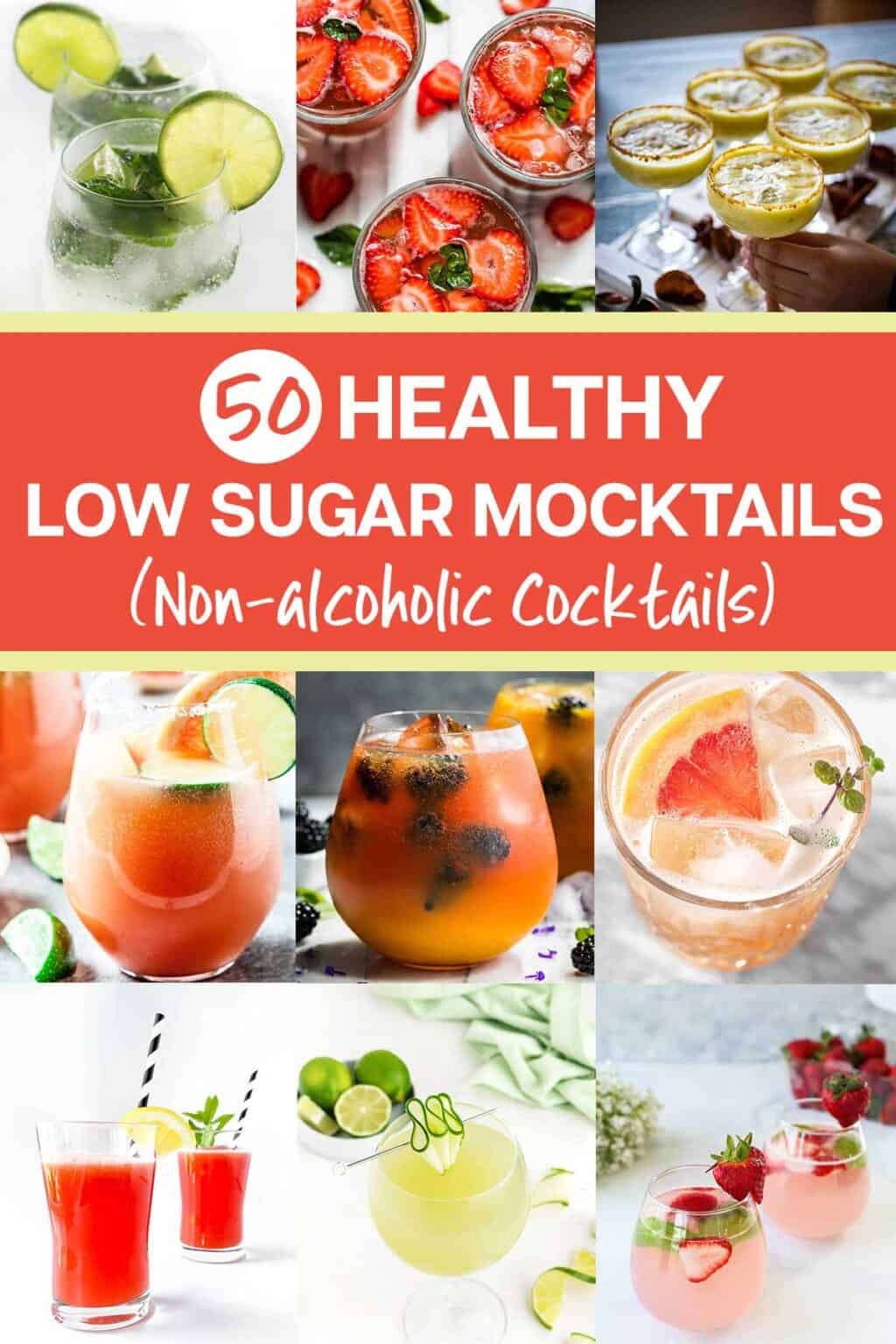 50 Healthy Low Sugar Mocktails (non-alcoholic Cocktails)